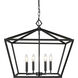 Corona 4 Light 23 inch Matte Black Pendant Ceiling Light